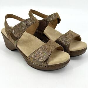 Dansko Womens US Size 10.5-11 Shimmer Size 41 Platform Casual Slingback Sandal